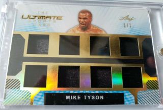 2019 Leaf Ultimate Sports Mike Tyson 1/1.  8 Swatch.  Gold.  Memorabilia.  1/1