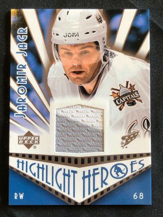 2003 - 04 Ud Jaromir Jagr Highlight Heroes 2 - Color Jersey Card,  Capitals,  Hh - Jj