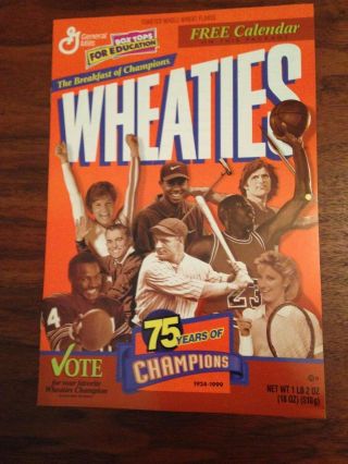 Wheaties 75 Years Of Champions 1999 Calendar And Poster Conditiion