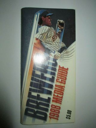 1988 Milwaukee Brewers Baseball Media Guide