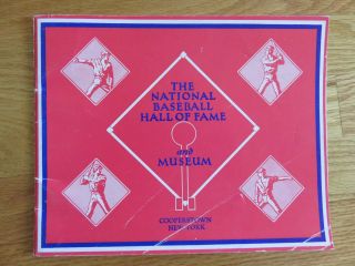 1961 The National Baseball Hall Of Fame Program Cy Young Babe Ruth Roger Hornsby