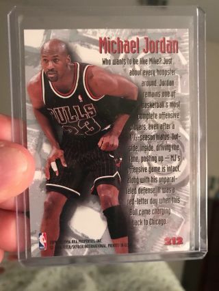 1995 - 96 Fleer Metal MICHAEL JORDAN Chicago Bulls 212 Nuts and Bolts Rare Insert 2