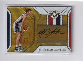 Christian Laettner 2018 - 19 Opulence Gold Medal Autograph Gold 17/25 Team Usa Sp