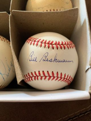 Bill Beskmann Died 1990 Former Baseball Autographed Baseball St.  Louis Cardinals