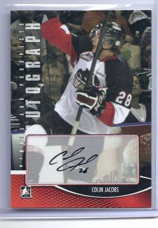 12 - 13 2012 - 13 Heroes Prospects Colin Jacobs Autograph Auto Itg A - Cj Sabres