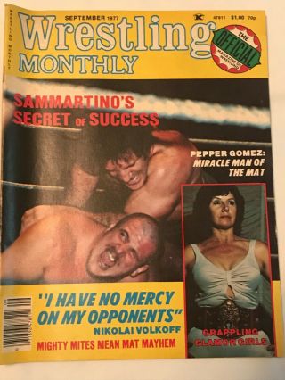 Vintage Wrestling Monthly,  Sept.  1977 (66 Pages).