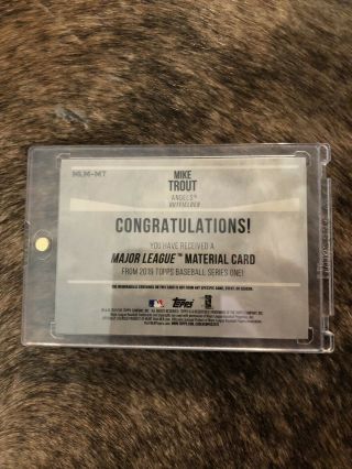 2019 Topps Mike Trout Game Worn Jersey Card 2