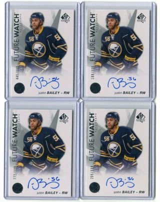 2016 - 17 Sp Authentic 4x Future Watch Auto /999 Justin Bailey 140 A