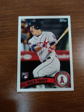 2011 Topps Update Mike Trout Us175 Rc Rookie Card Angels Mvp