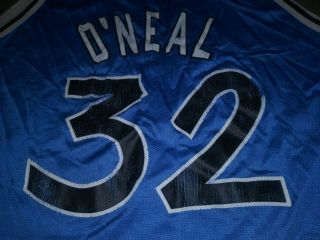 Vintage Shaquille O’Neal Orlando Magic Champion Jersey Blue 48 NBA 90s Vtg 4