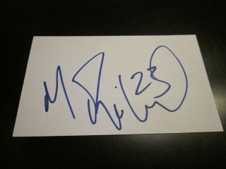 Mitch Richmond Autographed 3x5 Index Card - Hof - Kings - Kansas State