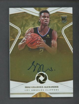 2018 - 19 Panini Opulence Shai Gilgeous - Alexander Rc Rookie Auto 5/25 Clippers