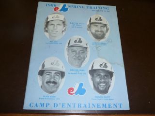 1980 Montreal Expos Baseball Program Autographed Gary Carter Larry Parrish,