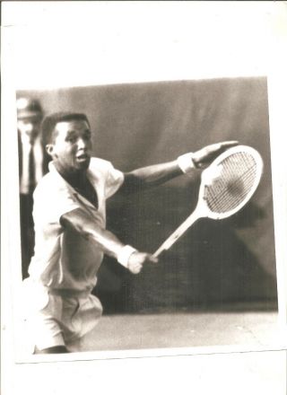 1965 United Press Interntional Photo Arthur Ashe At Forest Hills,  Ny