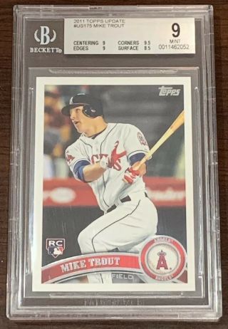 2011 Topps Update Mike Trout Rookie Bgs 9 (9,  9.  5,  9,  8.  5) Rc Us175