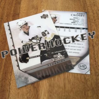 Custom Sidney Crosby 2005 - 06 Young Guns Style Rc Card Only 87 Made