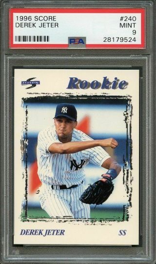 1996 Score 240 Derek Jeter York Yankees " Rookie Card " Psa 9