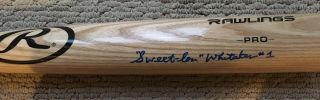1984 Detroit Tigers Lou Whitaker Autographed Full Size Rawlings Bat