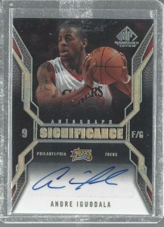Andre Iguodala 2007 - 08 Upper Deck Sp Game - Significance Autograph Nba