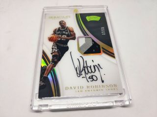 2016 - 17 Immaculate Patch Autographs Auto Jersey Number David Robinson D /50