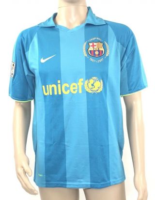 Nike Mens Barcelona Anniversary Jersey 2007/2008 Lionel Messi Blue Size Large