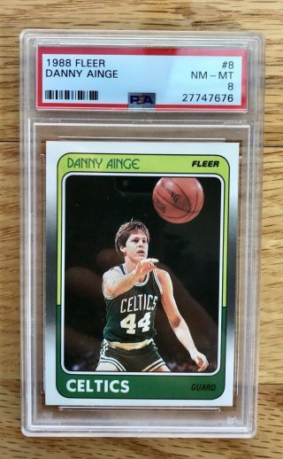 Danny Ainge 1988 - 89 Fleer 8 Psa 8 Nm - Mt Boston Celtics Phoenix Suns Byu
