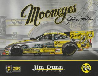 2016 John Hale Signed Mooneyes Dodge Charger Funny Car Nhra Postcard