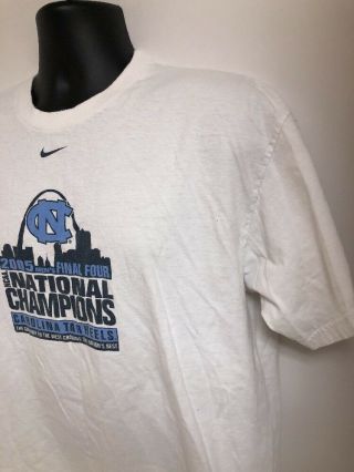 VTG Nike 2005 North Carolina Tar Heels NCAA National Champions Bracket Shirt LG 5