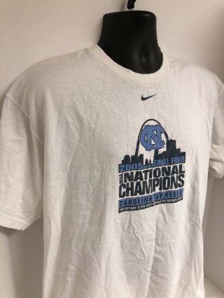 VTG Nike 2005 North Carolina Tar Heels NCAA National Champions Bracket Shirt LG 6