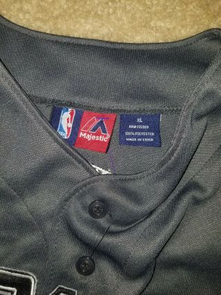 Tony Parker San Antonio Spurs Majestic Baseball Style Jersey Size XL fits like M 3