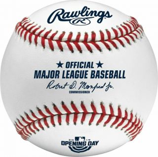 2019 Opening Day Rawlings Official Major League Mlb Game Baseball Boxed
