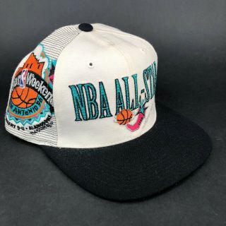 Vintage 1996 Nba Basketball All Star Game San Antonio Snapback Hat Spell Out