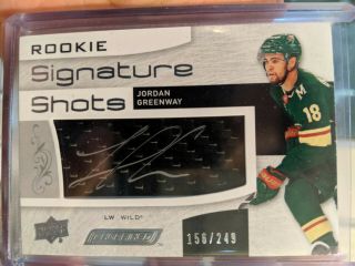 2018 - 19 Ud Engrained Jordan Greenway Rc Rookie Signature Shots Auto 156/249
