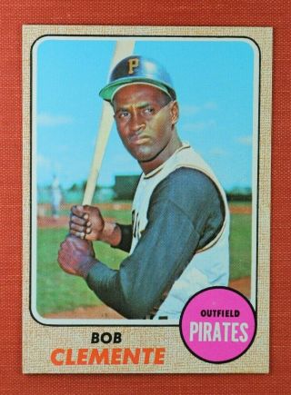 ∎ 1968 Topps Baseball Card Roberto Clemente 150 Awesome Card