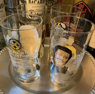 Pittsburgh Steelers Hall Of Fame 1990 Mcdonald’s Set Of Four (4) Glasses