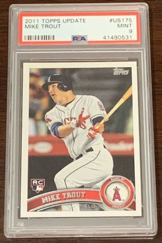 2011 Topps Update Mike Trout Rookie Psa 9 Rc Us175