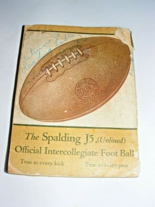 1927 Spalding ' s Athletic Library NCAA Football Rules Guide 3
