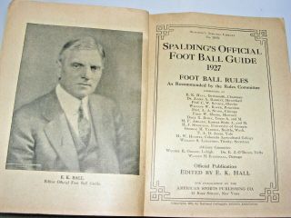 1927 Spalding ' s Athletic Library NCAA Football Rules Guide 4
