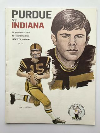 Purdue Vs.  Indiana Football 1970 Program Big Ten Old Oaken Bucket Boilermakers