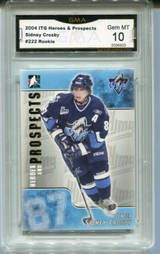 2004 Sidney Crosby Itg Prospects Rookie Gem 10 222