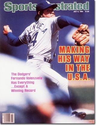 July 8,  1985 Fernando Valenzuela,  Los Angeles Dodgers Sports Illustrated A
