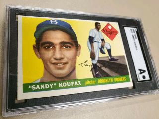 1955 Topps Sandy Koufax Brooklyn Dodgers 123 Sgc Authentic