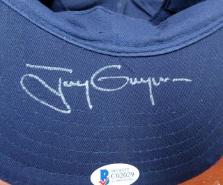 Tony Gwynn Autographed Signed Hat San Diego Padres Beckett Bas C02029