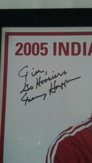 2005 Indiana Hoosiers Coach Terry Hoeppner Signed Frame Poster 7
