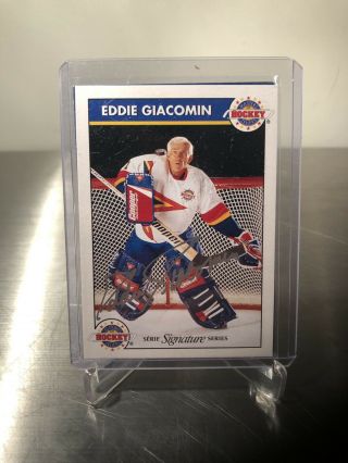 Eddie Giacomin Zellers Signature Series Auto 899/3500 Hockey Card