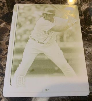 Miguel Cabrera 2019 Topps Chrome Yellow Printing Plate 1/1 Tigers