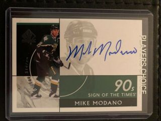 18 - 19 Sp Authentic Mike Modano Sign Of The Times 90s