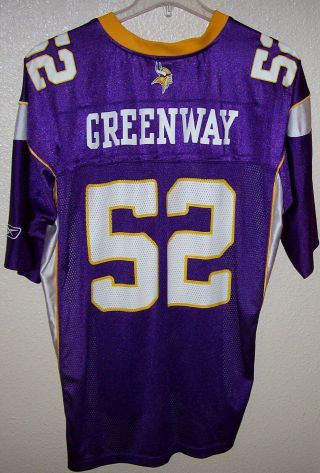 Minnesota Vikings Chad Greenway 52 NFL Onfield Reebok Jersey Men ' s Size XL 2
