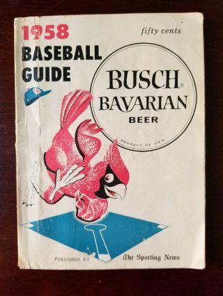 Busch Bavarian Beer 1958 Baseball Guide St.  Louis Cardinals Rare Item