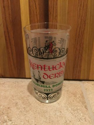 Vintage 1973 Kentucky Derby Glass Secretariat Churchill Down